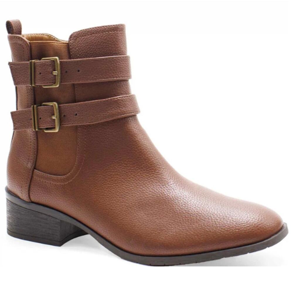 Kenneth Cole Reaction Women's Tan Zip Up Faux Leather Salt Biker Boots Size 11M